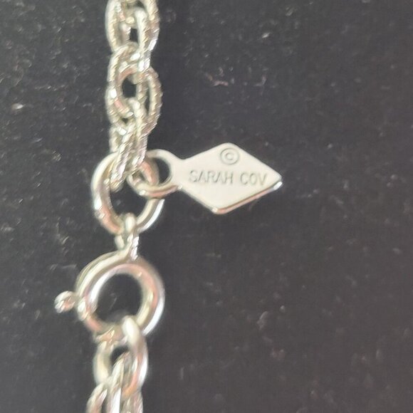 Vintage Sarah Coventry Classic Elegant Silver-Tone Tassel & Pendant Necklace - Picture 5 of 5